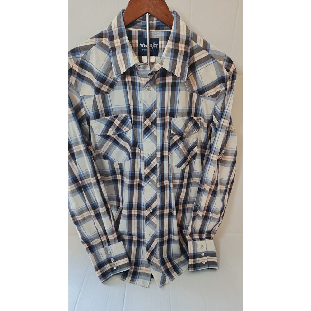 Wrangler Men's Large‎ Pearl Snap Western Shirt